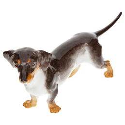 Hund Dachshund, Bunt staffiert, 19 cm