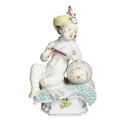 Uhr Putto mit Flöte