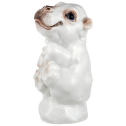 Nilpferd Tierkind, Bunt staffiert, leicht, H 5,5 cm