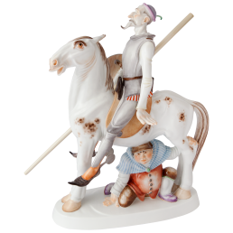 Gruppe "Don Quichotte und Sancho Pansa", H 38 cm