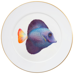 Wandteller, Form "No 41", Mauritius Segelflossen-Doktorfisch, Ø 33 cm