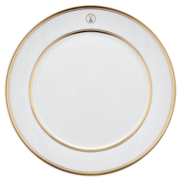 Vorspeise- und Dessertteller, Form "No 41", Swords Luxury Gold, Schwertermedaillon, Goldfaden, Goldband, Ø 22 cm