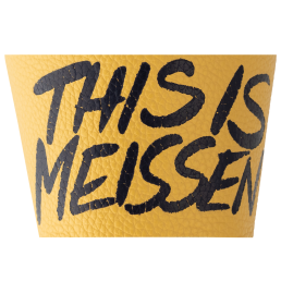 Manschette zu Coffee to go Becher groß, "THIS IS MEISSEN", gold