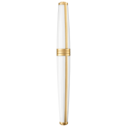 MEISSEN® Porcelain Mascara Fountain Pen, Pure white gold, H 13 cm