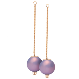 Ergänzung zu Ohrstecker Pearl Collection Lilac, 750 Roségold, 2 Porzellanperlen je 12mm