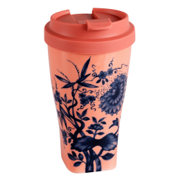 Coffee to go Becher mit Kunststoffdeckel, Form "Nova", "The Original", rot V 0,35 l